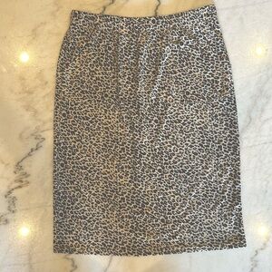 Leopard Print Midi Skirt